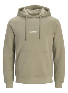 Sweatshirt Jack and Jones Soho verte pour homme.