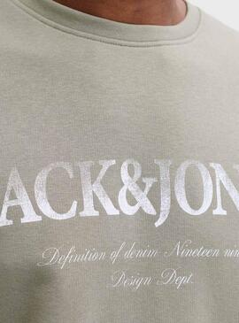 Sweatshirt Jack and Jones Devin vert pour homme.