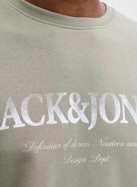 Sweatshirt Jack and Jones Devin vert pour homme.