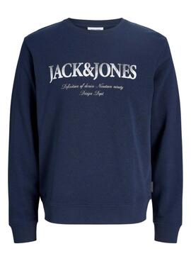 Sweatshirt Jack and Jones Devin bleu marine pour homme