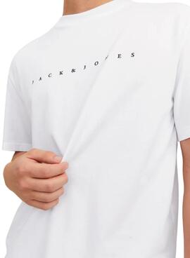 T-shirt blanc Jack and Jones Star pour homme