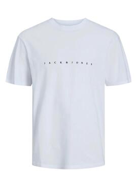 T-shirt blanc Jack and Jones Star pour homme