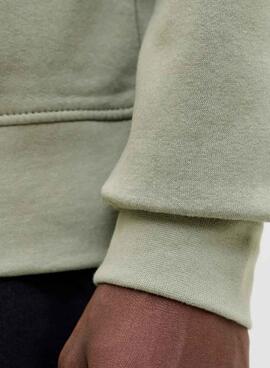 Sweatshirt Jack and Jones Soho verte pour homme.