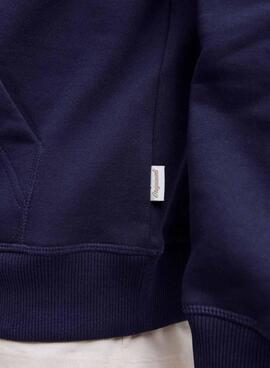 Sweat à capuche Jack and Jones Norrebo bleu marine pour homme