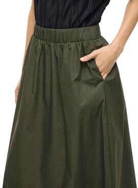 Jupe Vila Visophie verte pour femme