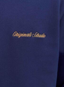 Sweat à capuche Jack and Jones Norrebro bleu pour homme