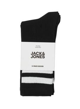 Paquete de calcetines Jack and Jones Travis negro para hombre