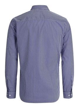 Chemise Jack and Jones Matheo à rayures bleu pour homme