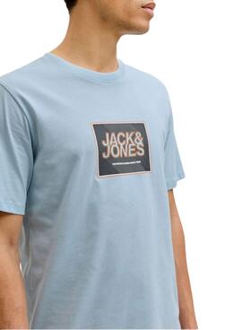T-shirt Jack and Jones Rain bleu pour homme