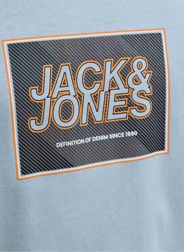 T-shirt Jack and Jones Rain bleu pour homme
