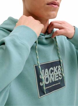 Sweatshirt Jack and Jones Rain turquoise pour homme.