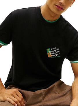 T-shirt Tommy Jeans Shift noir pour homme.