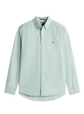Chemise Tommy Jeans Oxford verte pour homme
