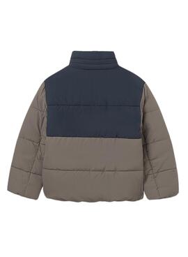 Veste matelassée bicolore marron et bleu marine Mayoral pour garçon
