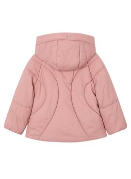 Manteau matelassé Mayoral rose pour fille.