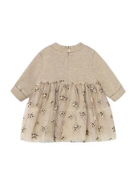 Robe en tulle beige Mayoral pour bébé
