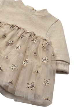 Robe en tulle beige Mayoral pour bébé