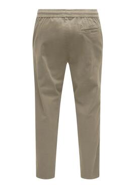 Pantalon Only and Sons Onscam beige pour homme
