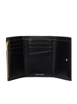 Portefeuille Calvin Klein Jeans Emblem noir pour femme