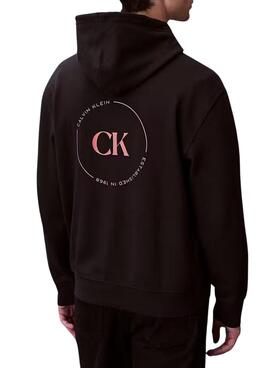 Sweatshirt Calvin Klein Jeans Circle noir pour homme