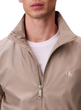 Veste Calvin Klein Jeans Harrington beige pour homme
