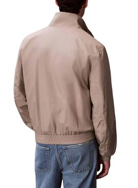 Veste Calvin Klein Jeans Harrington beige pour homme
