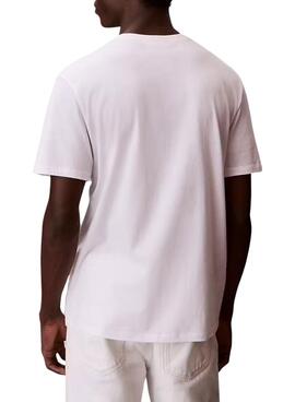 T-shirt Calvin Klein Jeans Micro Monologue blanc pour homme