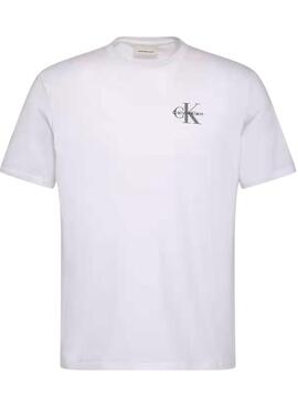 T-shirt Calvin Klein Jeans Micro Monologue blanc pour homme