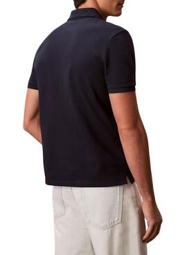 Polo Calvin Klein Jeans Monogram bleu marine pour homme