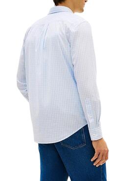 Chemise Tommy Hilfiger Gingham blanc et bleu pour homme