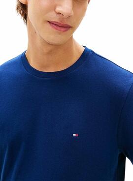 T-shirt Tommy Hilfiger basique bleue pour homme