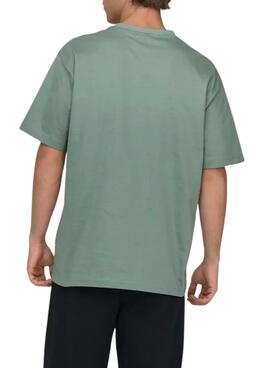 T-shirt Only and Sons Fred turquoise pour homme