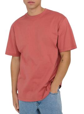 T-shirt Only and Sons Fred corail pour homme