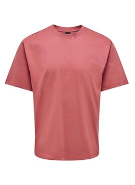 T-shirt Only and Sons Fred corail pour homme