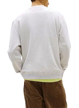 Sweat-shirt Tommy Jeans 90S Block gris pour homme