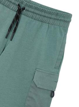 Combiné Bermuda Mayoral verte pour garçon