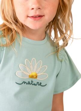 T-shirt Mayoral Nature bleue turquoise pour fille