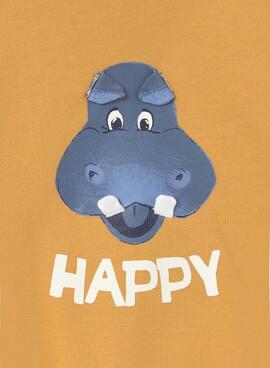 Sudadera Mayoral Happy Hipo orange pour bébé