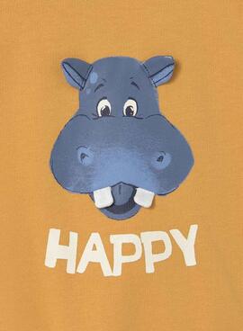 Sudadera Mayoral Happy Hipo orange pour bébé