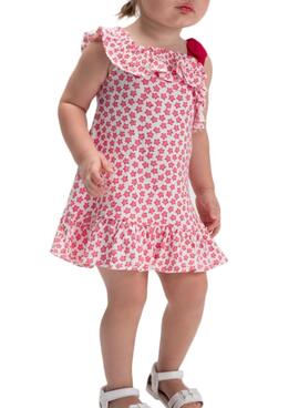 Robe Mayoral en point bambou rouge pour bébé