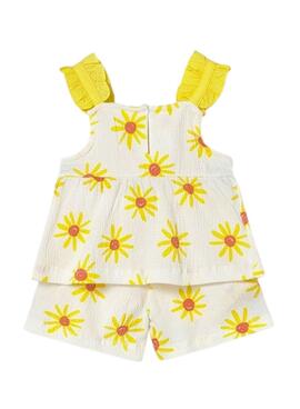 Ensemble top et short Mayoral fleurs Mimosa pour bébé