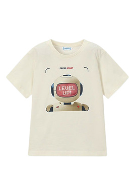 T-shirt Mayoral Robot beige pour garçon