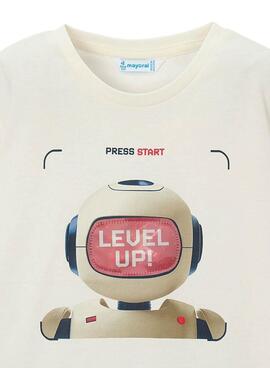 T-shirt Mayoral Robot beige pour garçon