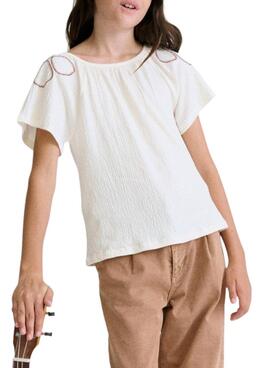 T-shirt Mayoral en voile beige pour fille
