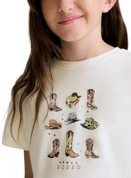 T-shirt Mayoral rodeo blanc pour fille