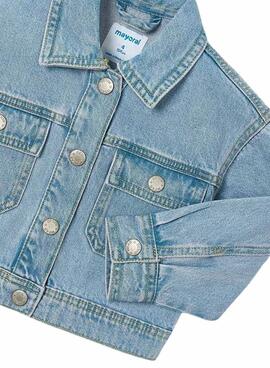 Veste en jean Mayoral bleu clair pour fille.