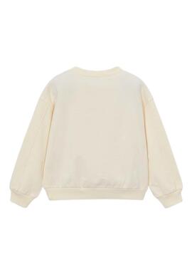 Sweat-shirt Mayoral Planet beige pour fille