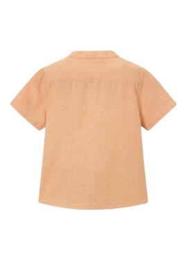 Chemise Mayoral Mao en lin orange pour garçon