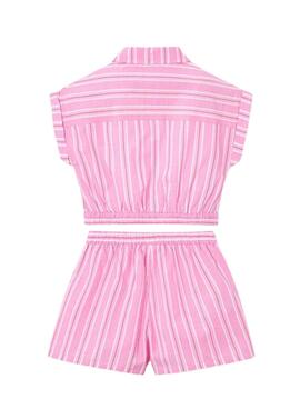Ensemble Mayoral à rayures roses pour fille