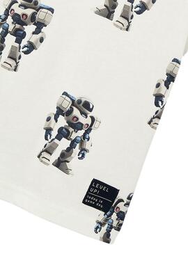 Maillot blanc Mayoral Robots pour garçon